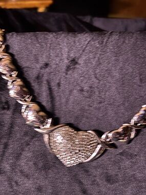 Silver Heart Pendant Necklace - Women's Fashion Jewelry